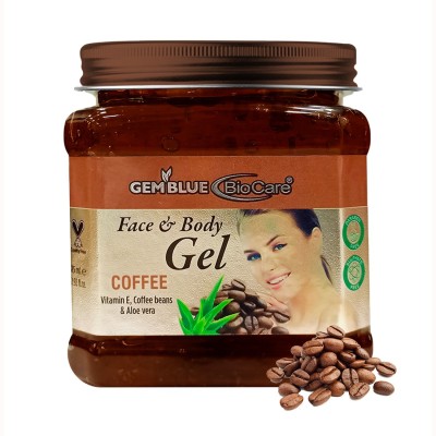 GEMBLUE BIOCARE Coffee Gel for Face and Body, Enriched With Vitamin E and Aloevera, 385ml(385 ml)