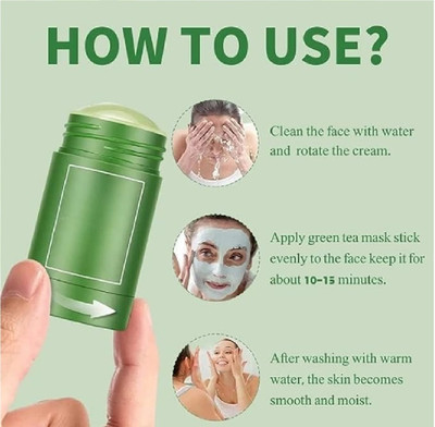 Luipui awesome best long lasting green tea face mask mud pack of 1(40 g)
