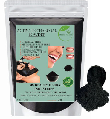 Beautoherb pure Natural Charcoal Powder for face pack soft face(400 g)