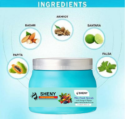 Sheny Scrub For Face & Body Turmeric for Glowing Skin & Tan Removal Scrub(200 ml)