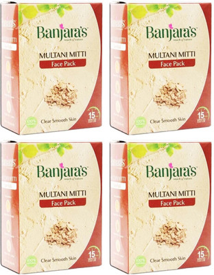 Banjaras Multani Mitti Face Pack - 100g (Pack Of 4)(400 g)