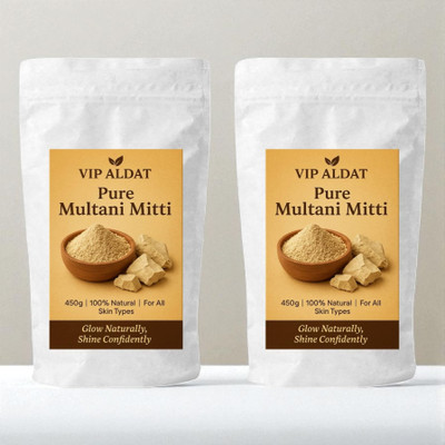 VIP ALDAT Herbal Multani Mitti Face Glow Powder (450g × 2 = 900g)(900 g)
