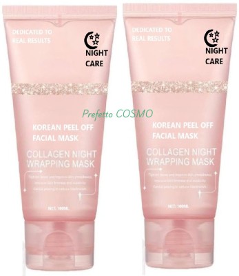 Prefetto COSMO Collagen Night Mask Set of 2 for Radiance & Skin Care(200 ml)