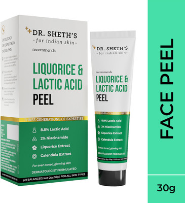 Dr. Sheth's Liquorice & Lactic Acid Peel for Exfoliation, Acne & Pigmentation(30 g)