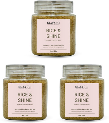 Slayzo Rice & Shine Herbal Skin Powder For Skin Hydration 100g Each (Pack of 3) 300gm(300 g)