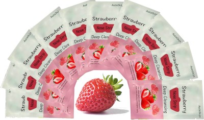 AuraSkin 10 pcs Beauty Strawberry Nose pore Strips Blackhead Remover for Nose(10 g)