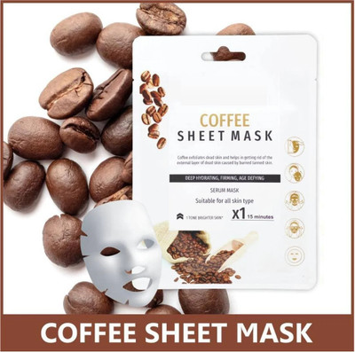 manasona Coffee Face Sheet Mask With Serum For Women and Men(20 g)