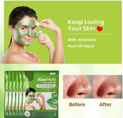 GFSU - GO FOR SOMETHING UNIQUE Aloe Vera Peel off Mask Enriched with Fruits Extract and Vitamin-E(162 ml)