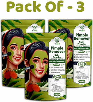 Vanvati Pimple Remover Neem & Turmeric Powder 150g Clarifying, Natural Skincare(150 g)