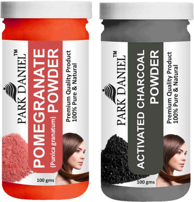 PARK DANIEL Premium Pomegranate Powder & Activated Charcoal Powder(200 g)