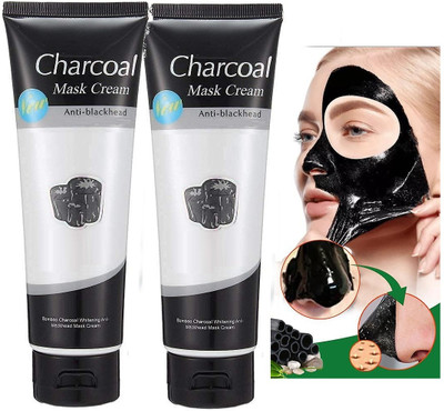 GABBU Activated Charcoal Peel Off Mask Enriched With Argan Oil and Aloe Vera(130 ml)