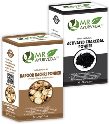MR Ayurveda Kapoor Kachri Powder and Activated Charcoal Powder - Combo Pack(200 g)