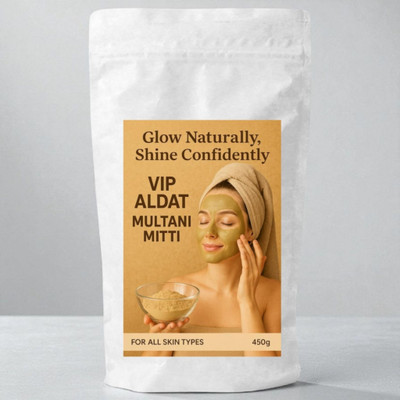 VIP ALDAT Multani Mitti Refresh Glow Herbal Deep Clear Skin Care Clay Pack(200 g)