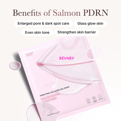 revary PDRN Pink Collagen Mask Overnight Peel Off for Dullness Glowing Glass Skin-a(28 g)