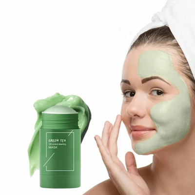 Luster Shine Green Tea Purifying Clay Stick Anti Acne Cleaning Solid Face Mask Stick(40 g)