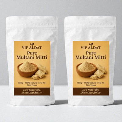 VIP ALDAT Pure Multani Mitti Powder for Radiant Shiny Glow – Pack of 1 (450g)(450 g)