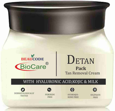 BEAUCODE BioCare Professional De-Tan Tan removal Cream Kojic & Milk(500 ml)