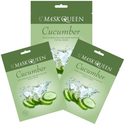 MASK QUEEN Beauty Facial Sheet Mask Cucumber Pack Of 3(60 ml)