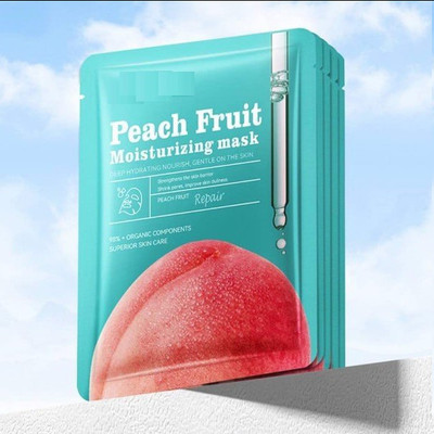 VRINDAVANESVARI Brightening Facial Sheet Masks Peach Fruit anyone seeking an instant glow-up.(25 g)