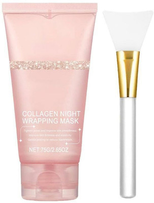 SEINON'S New Collagen Overnight Peel Off Facial Mask Pack with brush(75 ml)