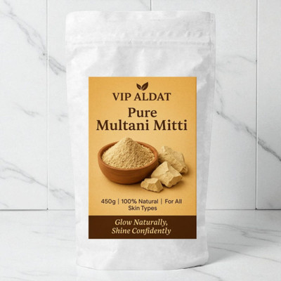 VIP ALDAT Multani Mitti – Herbal Detox & Smooth Glow Face Pack(450 g)