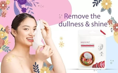 REIMICHI Dragon Fruit Face Sheet Mask With Serum For All Skin Types Soft and Healthy Skin(20 g)