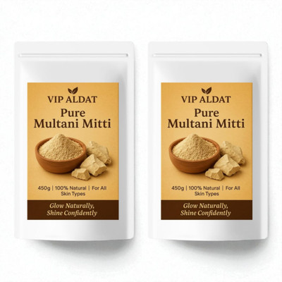VIP ALDAT Multani Mitti Glow Herbal Natural Clay for Skin Care (450g × 2 = 900g)(900 g)