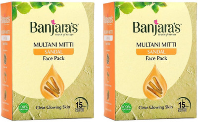 Banjaras Multani Mitti Sandal Face Pack - 100g (Pack Of 2)(200 g)