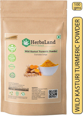 HerbsLand Organic Wild Kasturi Turmeric Powder For Face(100 g)