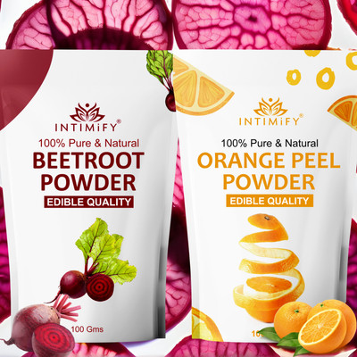 INTIMIFY Orange Peel & Beetroot Powder Herbal Skincare Comb(200 g)