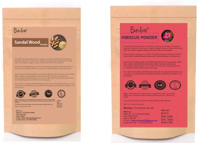 BIndian Natural Pure Hibiscus Powder with Sandalwood Powder for Face(50 g)