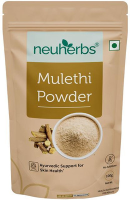 Neuherbs Organic Mulethi Powder | Ayurvedic Support for Skin Health | No Additives(100 g)