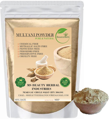 Beautoherb Natural Multani Mitti Powder for face pack soft(400 g)