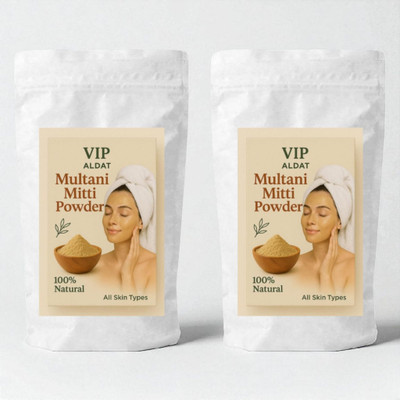 VIP ALDAT Natural Multani Mitti for Healthy Glowing Skin – Pack of 2 (2×400g)(800 g)
