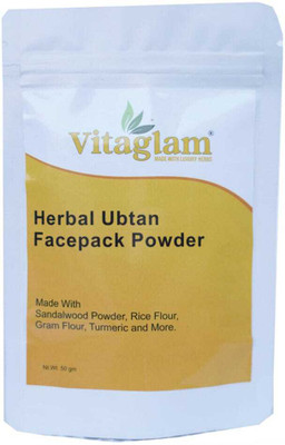 Vitaglam Herbal Ubtan Powder for Women and Men || Detan Face Pack for Tan Removal(100 g)