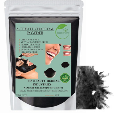 Beautoherb Best Quality Charcoal Powder for face pack Glowing Skin(400 g)
