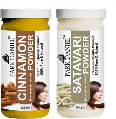 PARK DANIEL Premium Cinnamon Powder & Satavari Powder Combo Pack of 2 Bottles of 100 gm (200 gm )(200 g)