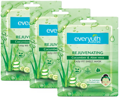 Everyuth Naturals Rejuvenating Cucumber & Aloe VeraSheet Mask(75 ml)