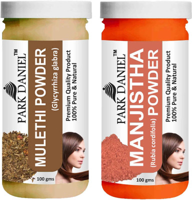 PARK DANIEL Premium Mulethi Powder & Manjistha Leaf Powder Combo Pack of 2 Bottles of 100 gm (200 gm )(200 g)