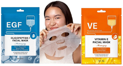 nuvya Gentle Care EGF & Vitamin E Daily Mask Combo (Pack of 2)(25 ml)