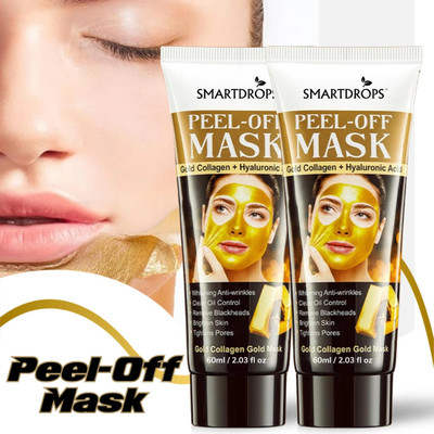 smartdrops Gold Peel Off Face Mask Enriched with VitaminE, For Glowing Skin Unisex Use Mask(120 ml)