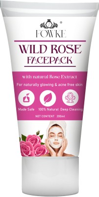 Fowke Wild Rose Face Pack To Reduces Tanning & Dirt _ For Spotless Glow_ Men Women(200 ml)