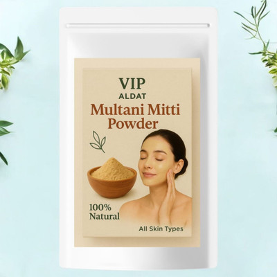 VIP ALDAT Premium Skin Glow Multani Mitti for Acne Pores and Smooth Texture(100 g)