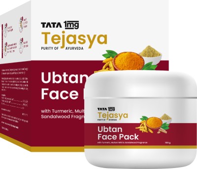 TATA 1mg Tejasya Ubtan Face Pack with natural ingredients like Chandan,& Multani Mitti(100 g)