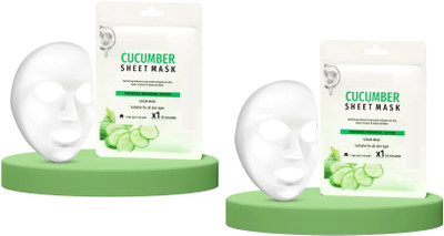 EVERERIN Cucumber Face Sheet Mask with SerumFor Women and Men(40 g)