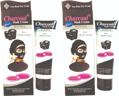 CHARCOAL MASK CREAM CHARCOAL PEEL OFF MASK CREAM PACK OF 2(130 ml)