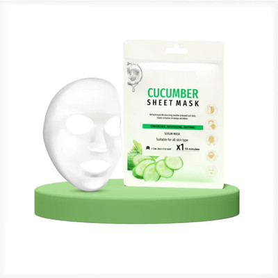 manasona Cucumber Sheet Mask with Serum Refreshing & Moisturizing(20 g)