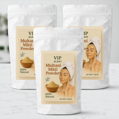 VIP ALDAT Multani Mitti Exclusive Glow Bright Pack With Herbal Radiance Care Formula(450 g)