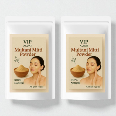 VIP ALDAT Multani Mitti Glow True Essence Herbal Smooth Skin Radiance Pack 2 (2×450g)(900 g)