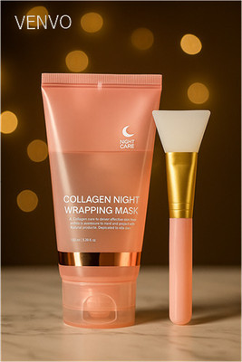 venvo Night Collagen Repairing Glow Mask With Brush(100 ml)
